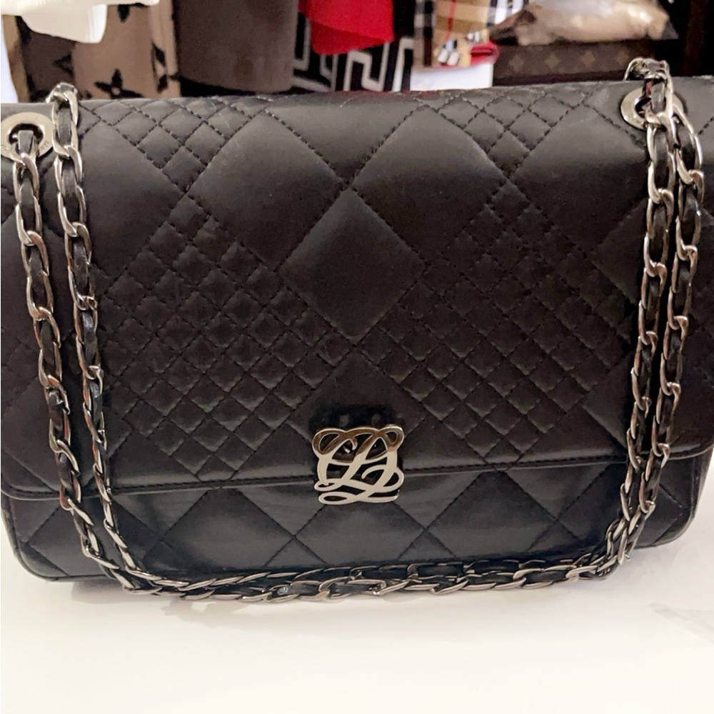 Preloved Louis Quatorze Black double flap bag